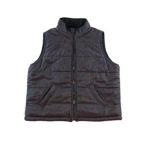 Vintage Puffy Reversible Black Vest Circa 90-00’s